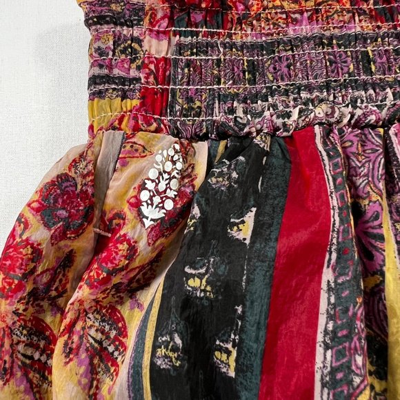 Free People Movement Sashay My Way Printed Pants Scarf Print Size Small - Picture 12 of 13